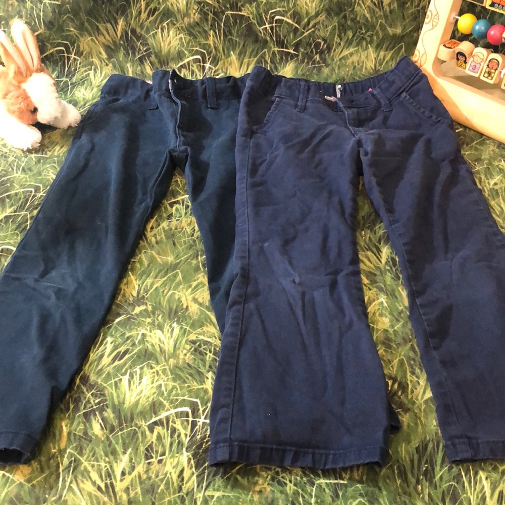 Girls bundle of navy blue pants size 4